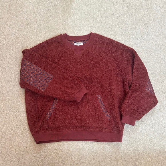 ✨SOLD✨ Madewell (re)sourced sherpa sweatshirt: quilted edition - Picture 1 of 4